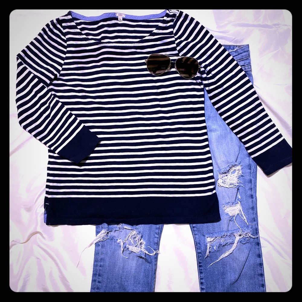 J Crew Tee Mid Sleeve Tee